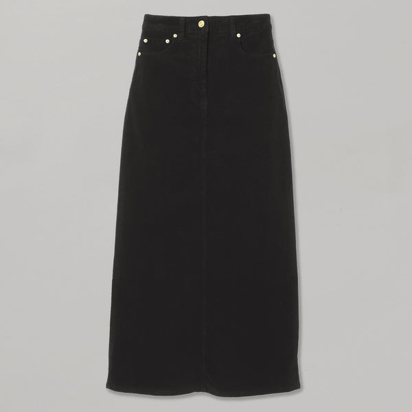 Washed Corduroy Long Skirt
