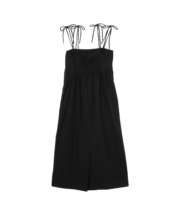 Cotton Poplin String Midi Dress-GANNI-Forget-me-nots Online Store