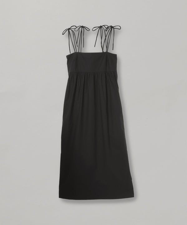 Cotton Poplin String Midi Dress-GANNI-Forget-me-nots Online Store