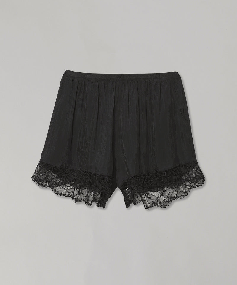 Viscose Habotai Elasticated Shorts-GANNI-Forget-me-nots Online Store