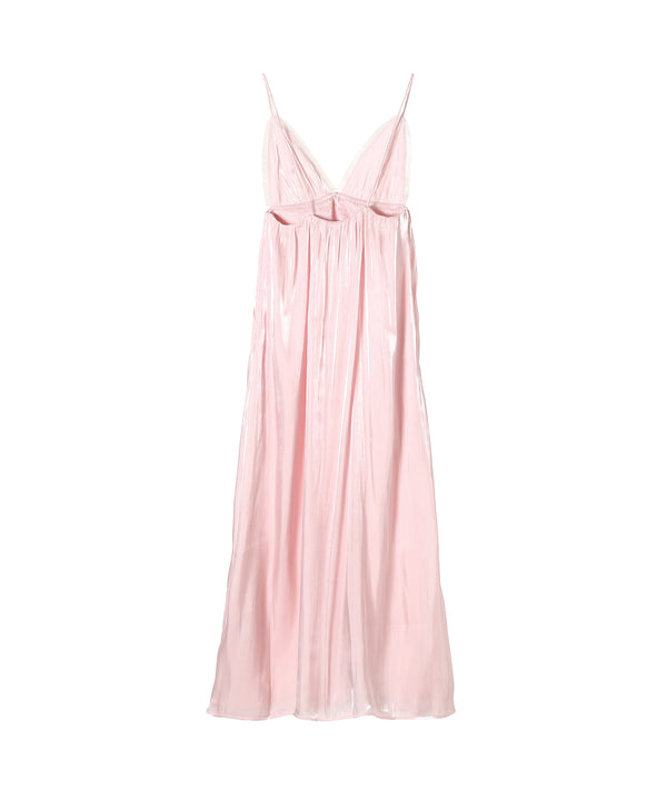 Changeant Satin Strap Dress-GANNI-Forget-me-nots Online Store