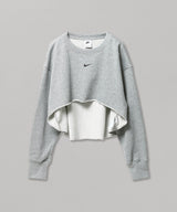 Wmns Nsw Dim Fleece Ft L/S Crop Crew Top-NIKE-Forget-me-nots Online Store