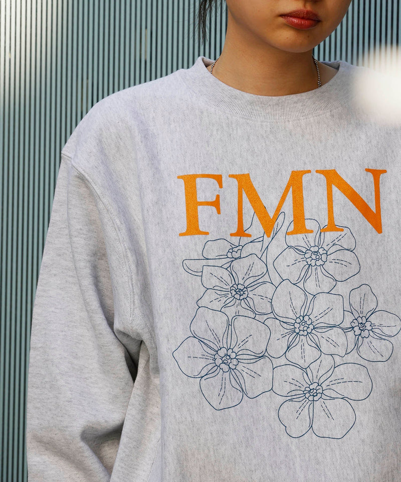 Flower Fmn Logo Crew Neck Sweat-Forget-me-nots-Forget-me-nots Online Store
