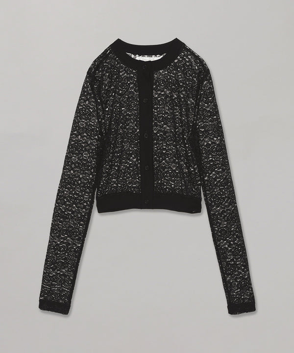 Cropped Lace Cardigan