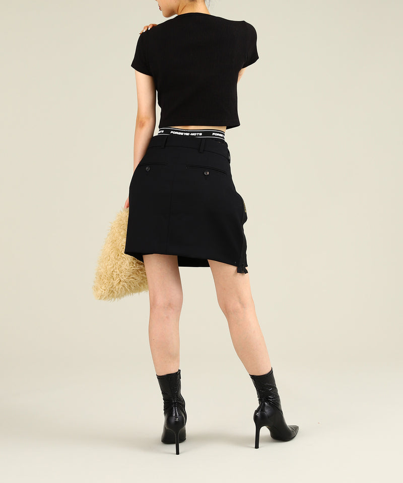 Zip Tailored Skirt-Aries-Forget-me-nots Online Store