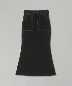 Velor Long Skirt-Forget-me-nots-Forget-me-nots Online Store