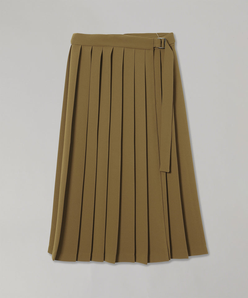 Pleats Wrap Skirt-Forget-me-nots-Forget-me-nots Online Store