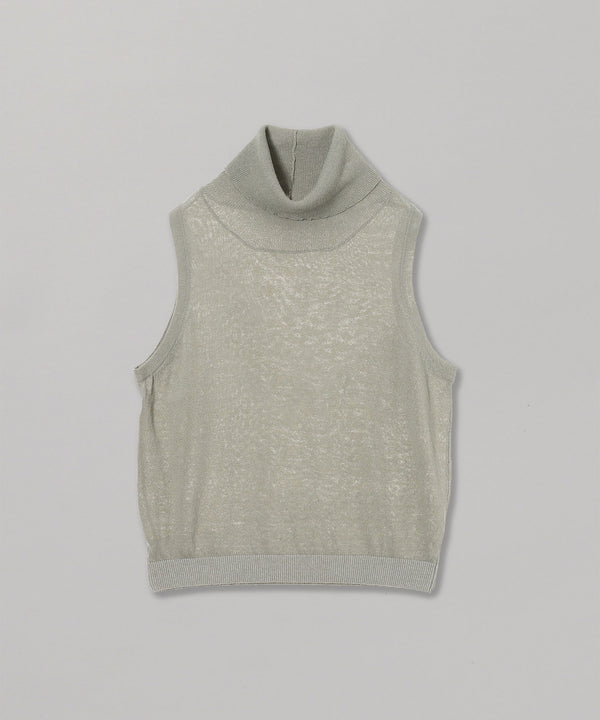 High Neck Sleeveless Knit-Forget-me-nots-Forget-me-nots Online Store
