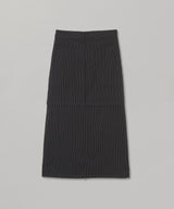 Detachable Pin Stripe Skirt-Forget-me-nots-Forget-me-nots Online Store