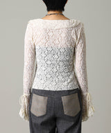 Lace Long Sleeve Blouse-Forget-me-nots-Forget-me-nots Online Store