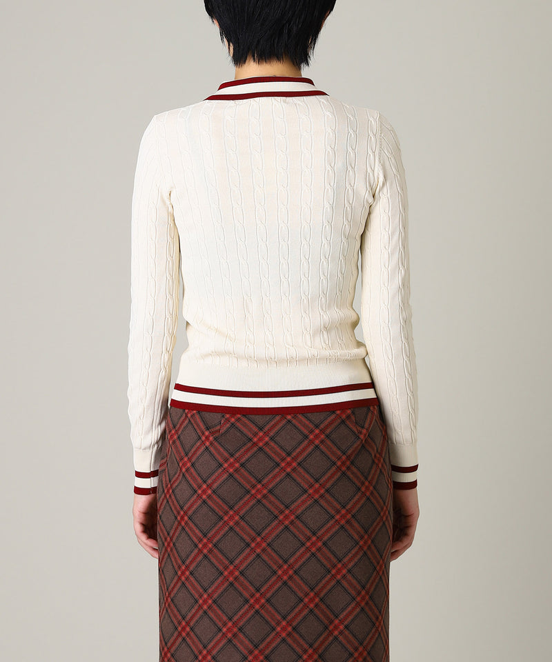 Long Sleeve Knit Polo-Forget-me-nots-Forget-me-nots Online Store