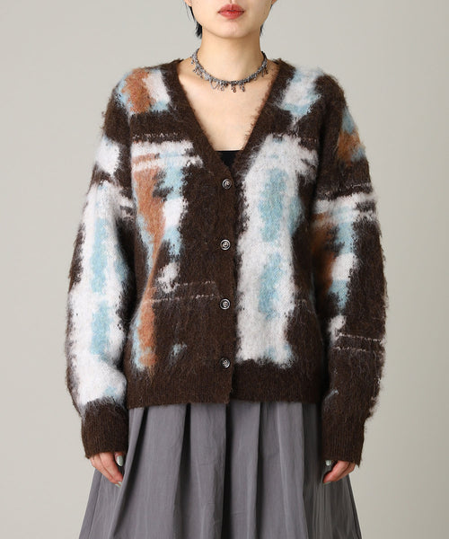 Mohair Marble Cardigan-Forget-me-nots-Forget-me-nots Online Store