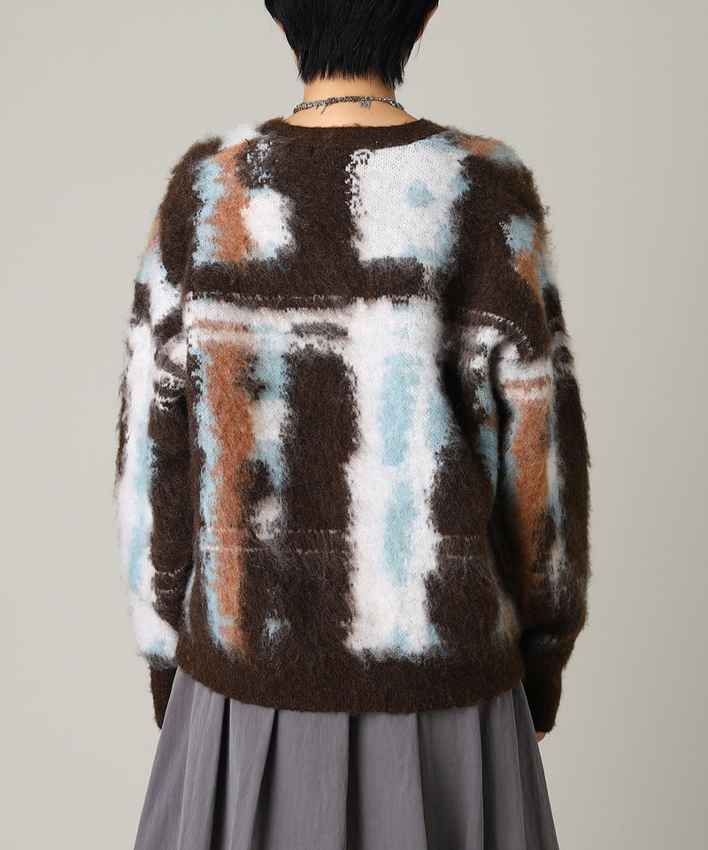 Mohair Marble Cardigan-Forget-me-nots-Forget-me-nots Online Store