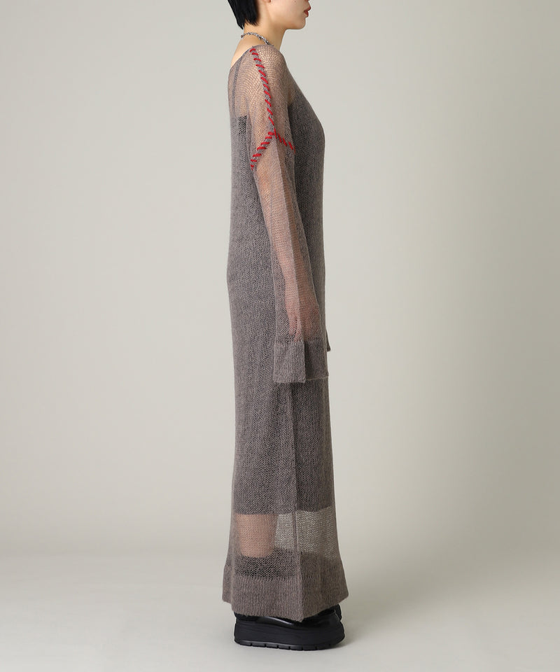 Knit Maxi Onepiece-Forget-me-nots-Forget-me-nots Online Store