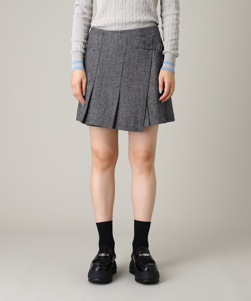Wool Mini Skirt-Forget-me-nots-Forget-me-nots Online Store