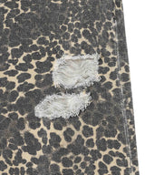 【Comingsoon】Leopard Damaged Denim-Forget-me-nots-Forget-me-nots Online Store