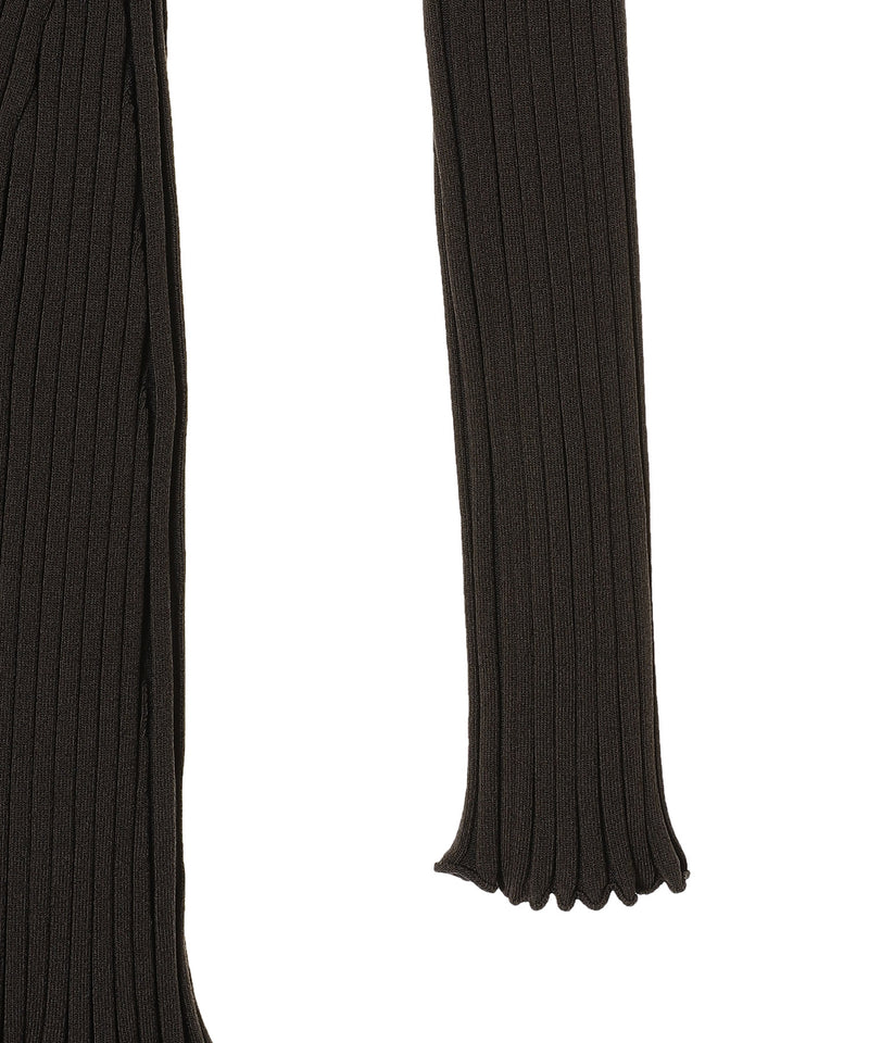 Rib Knit Slit Dress-FETICO-Forget-me-nots Online Store