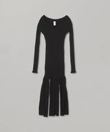 Rib Knit Slit Dress-FETICO-Forget-me-nots Online Store