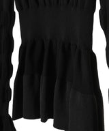 Stripe Knit Peplum Sweater-FETICO-Forget-me-nots Online Store