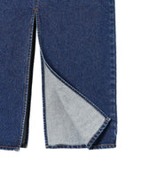 Cut-Out Denim Midi Skirt-FETICO-Forget-me-nots Online Store