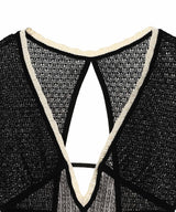 Lace Knit V-Neck Bodysuit-FETICO-Forget-me-nots Online Store