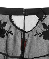 Rose-Embroidered Sheer Biker Shorts-FETICO-Forget-me-nots Online Store