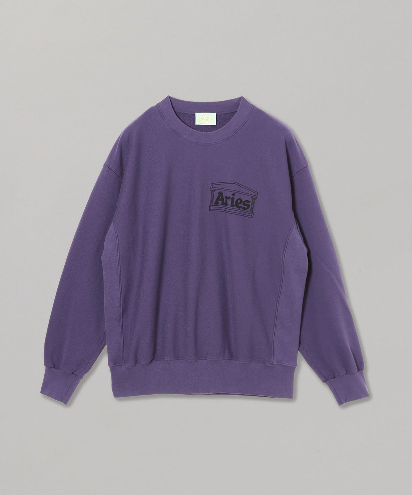 Aries ロゴスウェット　パープル Premium Temple Sweatshirt｜アリーズ(Aries)｜Forget-me-nots Online