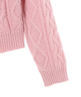 Double-Collar Cable Knit Jumper-Feng Chen Wang-Forget-me-nots Online Store