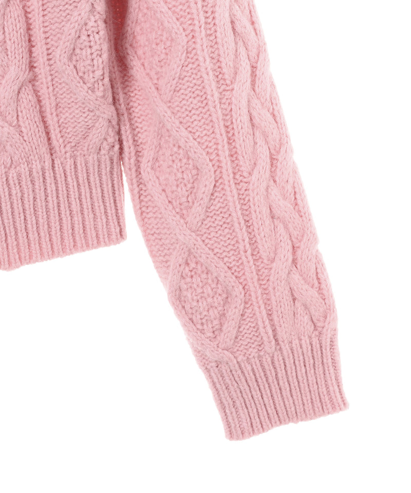 Double-Collar Cable Knit Jumper-Feng Chen Wang-Forget-me-nots Online Store
