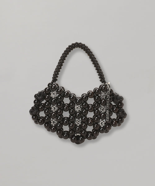 Ebony Beaded Heart Shaped Bag-Feng Chen Wang-Forget-me-nots Online Store