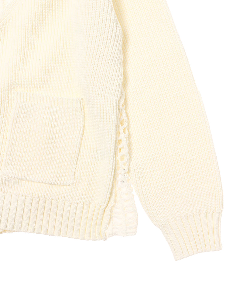 Jumper With Cardigan Panels-Feng Chen Wang-Forget-me-nots Online Store