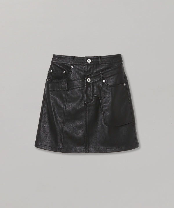 Inside-Out Leather Skirt-Feng Chen Wang-Forget-me-nots Online Store