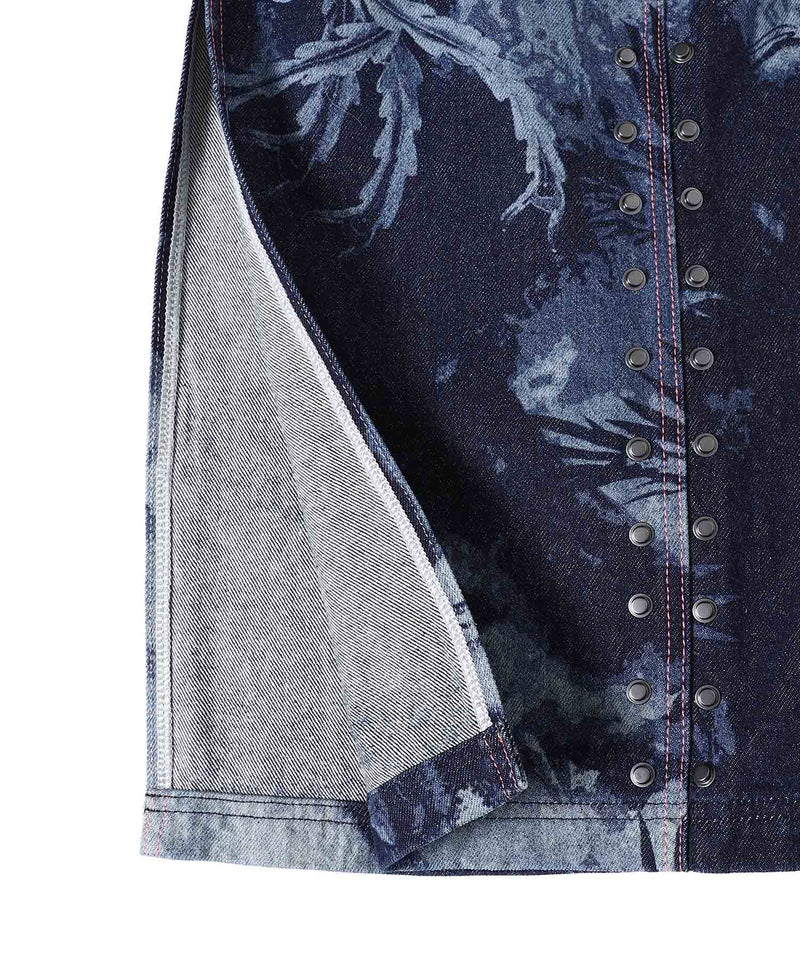 Laser Printed Denim Skirt-Feng Chen Wang-Forget-me-nots Online Store