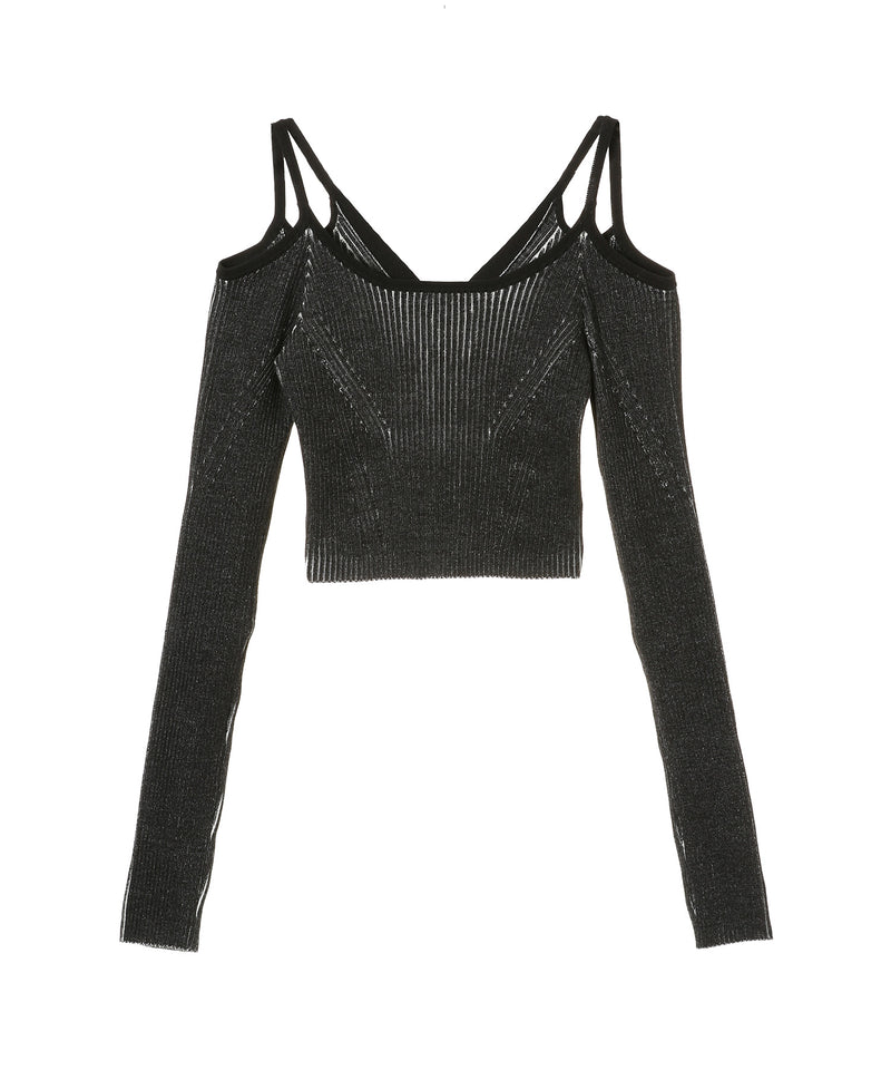 Off-Shoulder Knit Top-Feng Chen Wang-Forget-me-nots Online Store