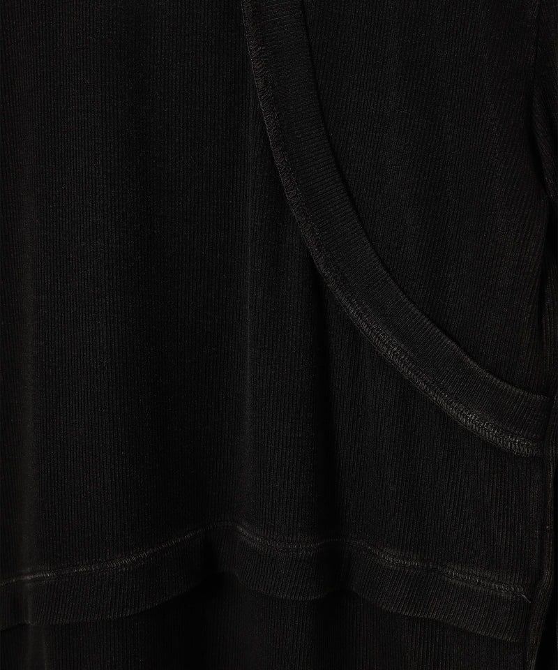 Black Washed Deconstructed Top-Feng Chen Wang-Forget-me-nots Online Store