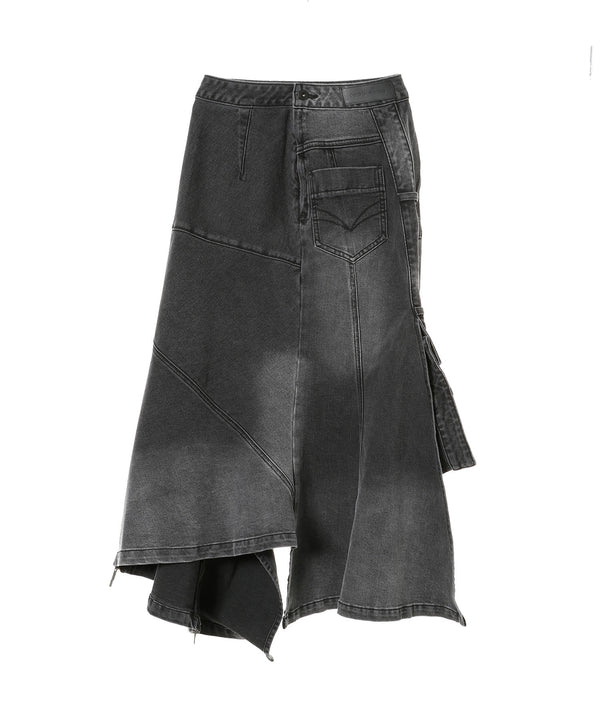 Denim Deconstruction Skirt-Feng Chen Wang-Forget-me-nots Online Store