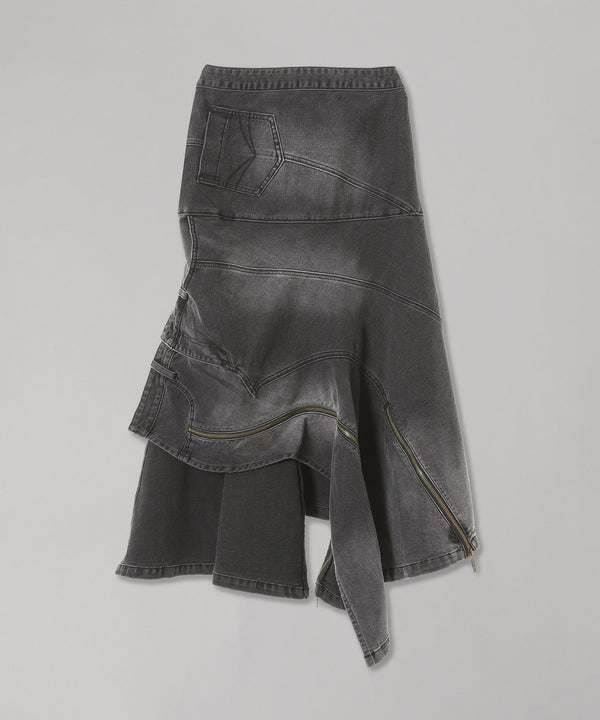 Denim Deconstruction Skirt-Feng Chen Wang-Forget-me-nots Online Store