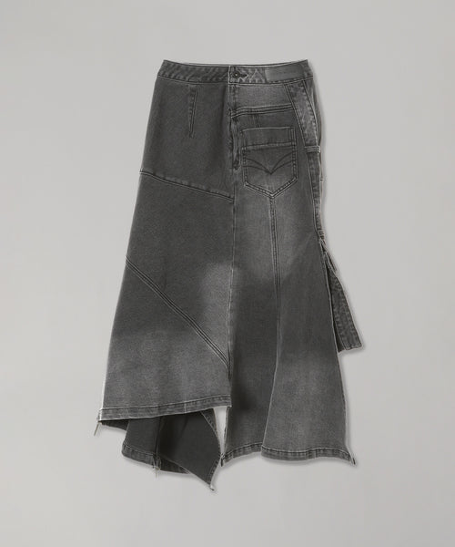 Denim Deconstruction Skirt-Feng Chen Wang-Forget-me-nots Online Store