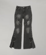 Deconstruction Lace-Up Jeans-Feng Chen Wang-Forget-me-nots Online Store