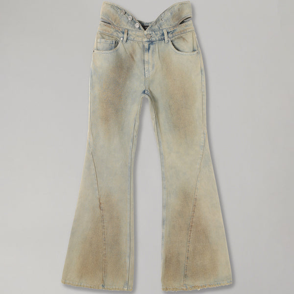 LCDC TM ■ CUT-OUT WAIST WASHED DENIM デニム エルシーディーシー ティーエム(LCDC TM)｜Cut-Out Waist Washed
