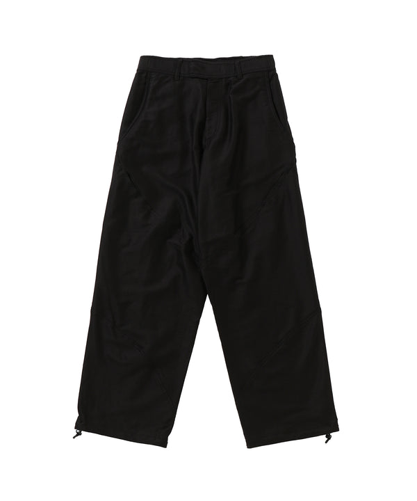 Cotton Silk Blend Helicoid Wide Pants-Goldwin 0-Forget-me-nots Online Store