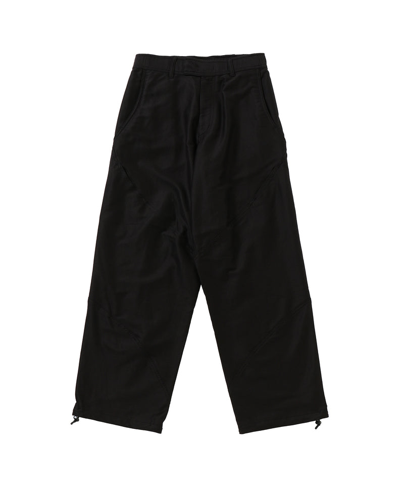 Cotton Silk Blend Helicoid Wide Pants-Goldwin 0-Forget-me-nots Online Store