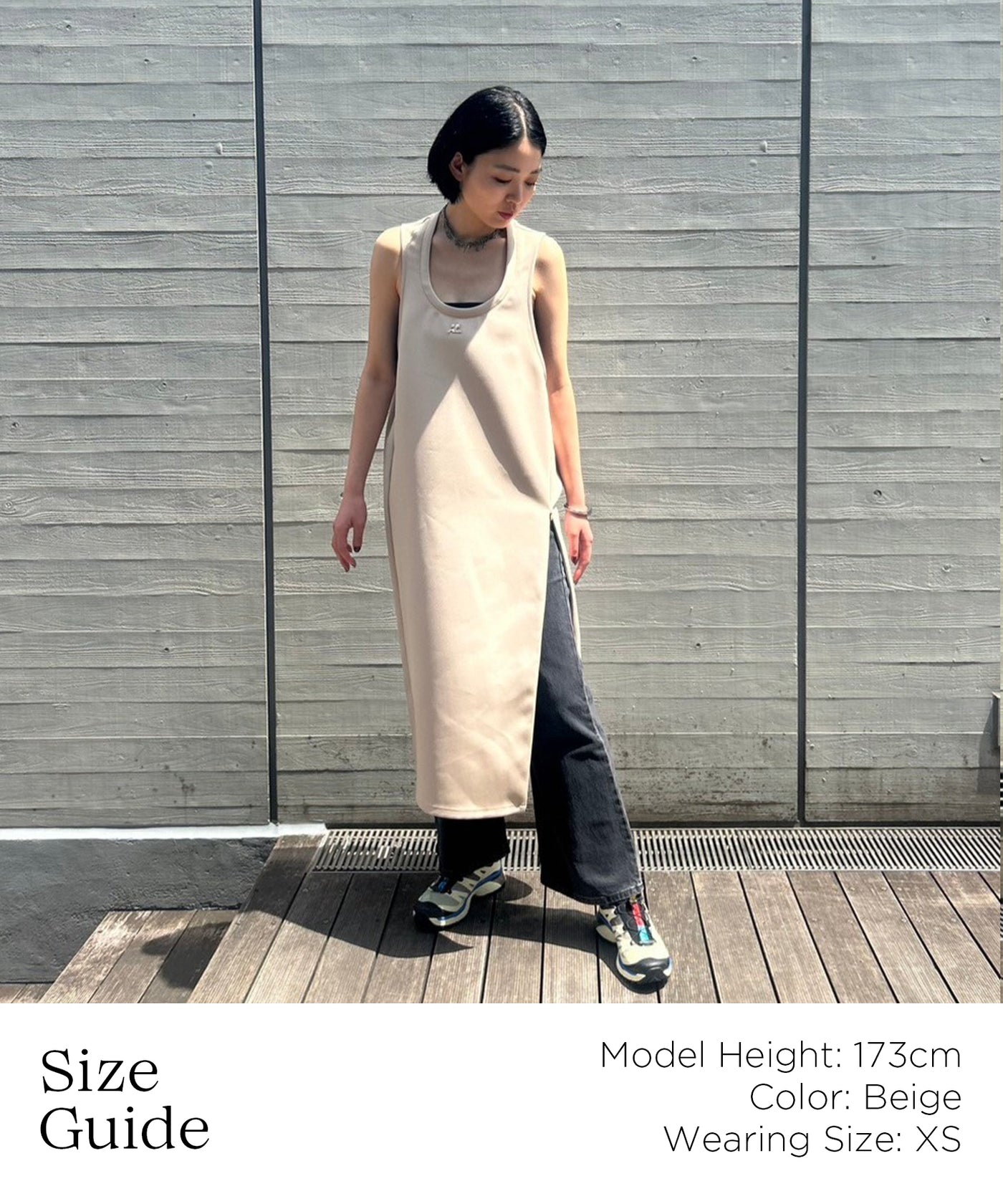 【Courreges】ロングワンピース ドレス Courreges クレージュ(courrèges)｜Holistic Twill Long Dress｜Forget-me
