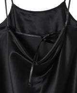 Rich Satin Resort Strap Dress-BASICKS-Forget-me-nots Online Store