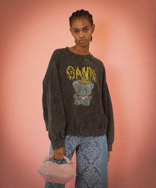 Isoli Crewneck Washed Effect-GANNI-Forget-me-nots Online Store
