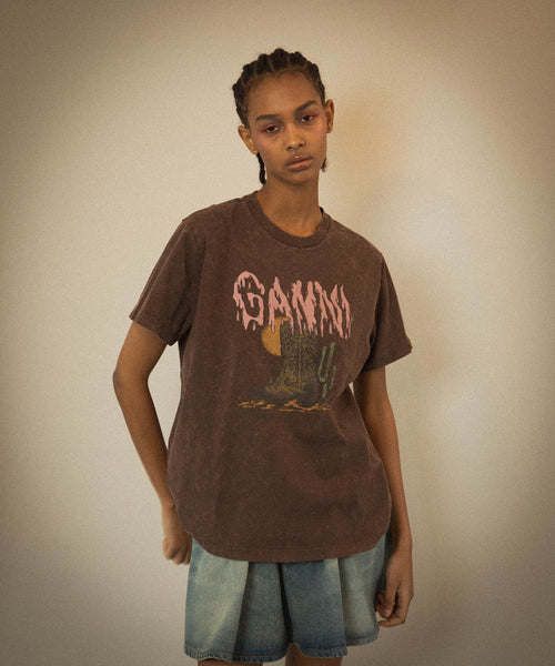Future Heavy Jersey T-Shirt-GANNI-Forget-me-nots Online Store