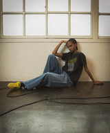 【Coming Soon】Wide Straight Denim Pants With Studs-Forget-me-nots-Forget-me-nots Online Store
