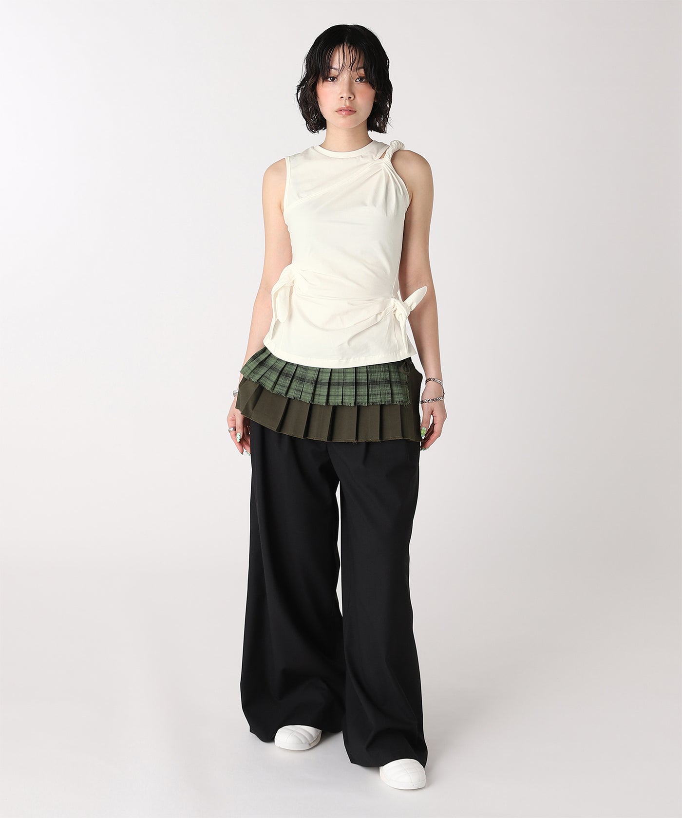 Layered Pleats Wrap Skirt｜フォーゲットミーノッツ(Forget-me-nots