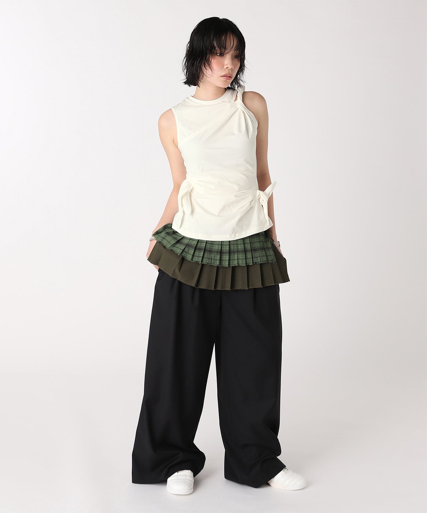 Layered Pleats Wrap Skirt｜フォーゲットミーノッツ(Forget-me-nots