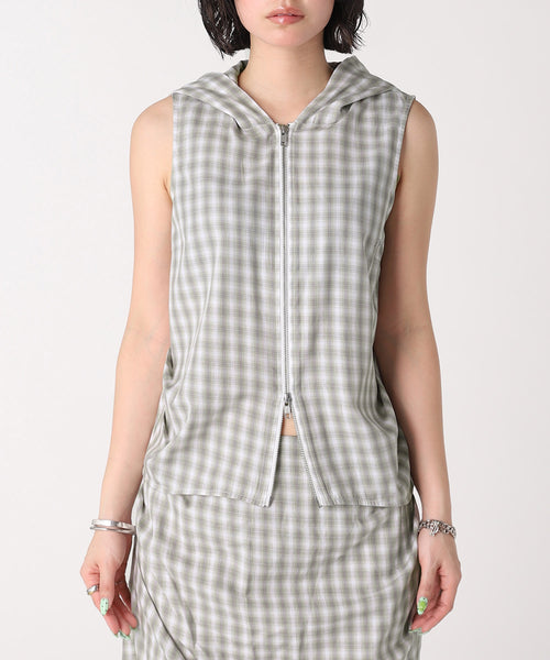 Full Zip Hooded Vest-Forget-me-nots-Forget-me-nots Online Store